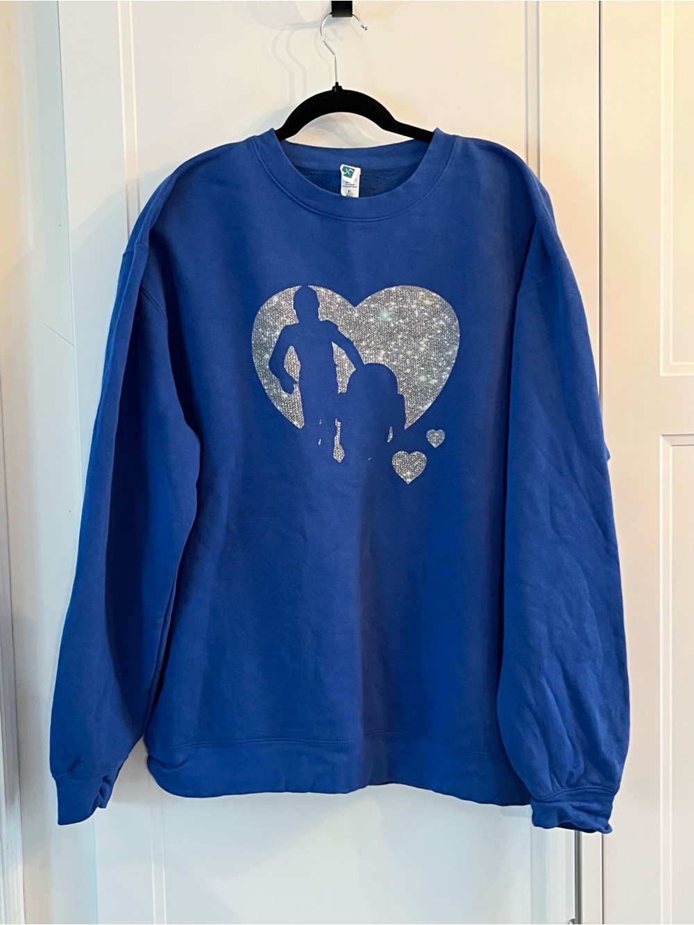 L/7 Blue Crewneck Sweatshirt with Starwars Silhouette size XL